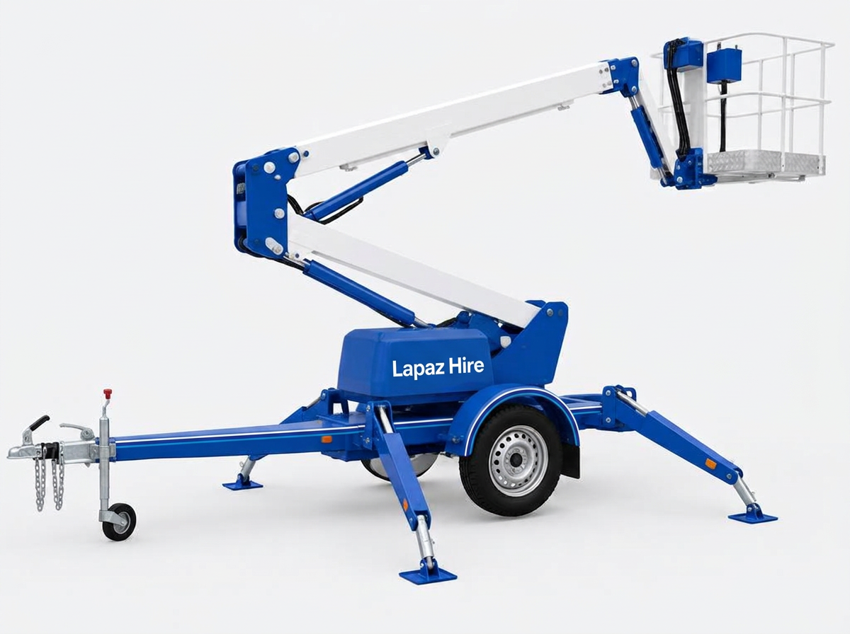 Towable boom lifts